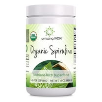 Amazing India USDA Certified Organic Spirulina Powder 16 Oz Supplement | Non-GMO | Gluten Free | Made in USA