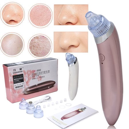 Sonew Electric Blackhead Suction Remover USB Charging Facial Pore Cleanser Skin Care Machine with 4 Changeable Beauty