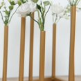 thumbnail image 5 of BalsaCircle 10 Gold in 8-Tubes Square Minimalist Base Design Flower Vase Centerpiece Wedding Birthday Events Reception Catering Party Home Decorations Supplies, 5 of 8