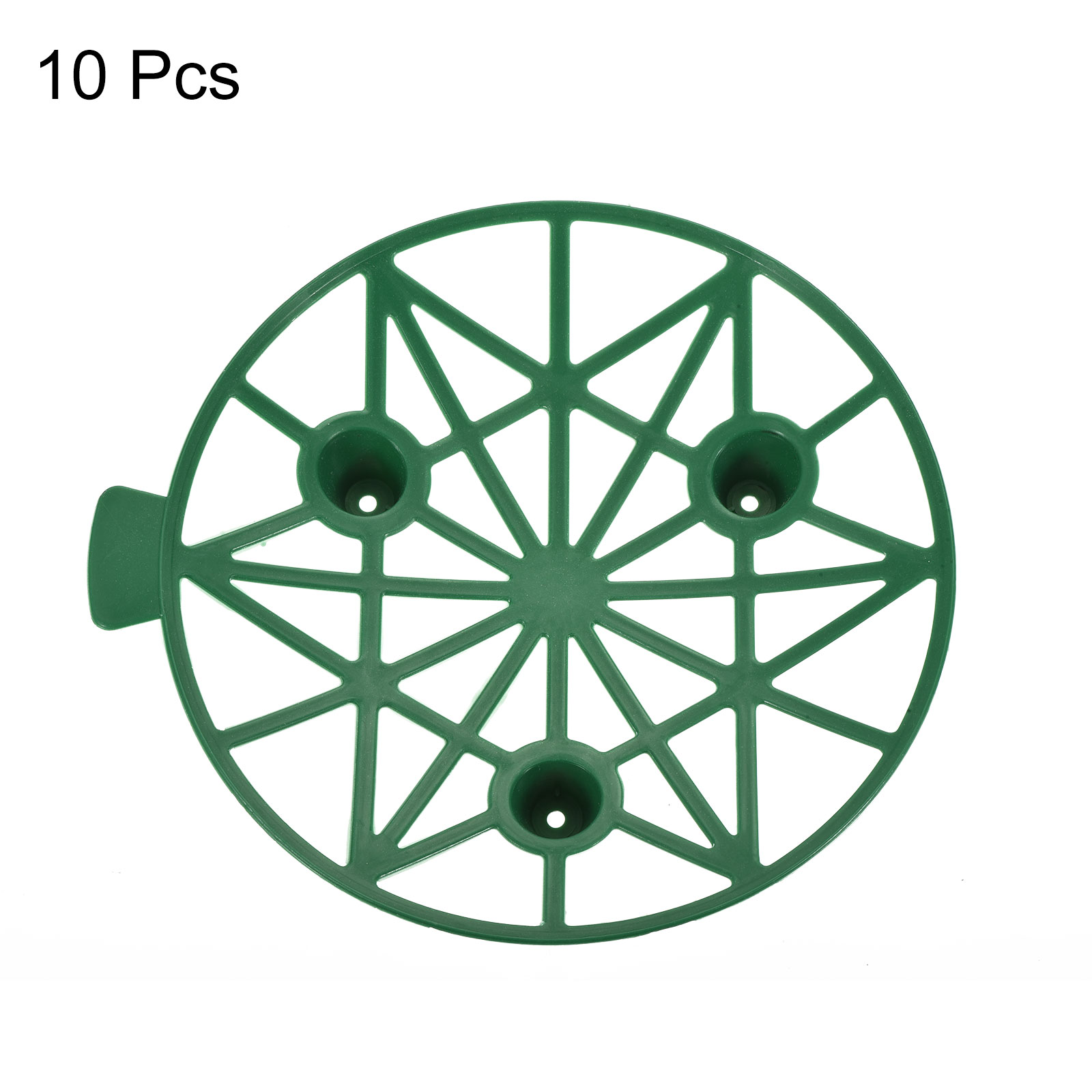 Uxcell Plastic Garden Supports Cage Holder Stand Plant Cradle, Green 10 Pack