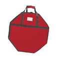 thumbnail image 1 of Bolsa de almacenamiento para coronas navideñas de 60 cm (24") con asa de transporte grande, resistente al polvo y al agua. Incluye estuche para g, 1 of 8