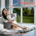 thumbnail image 4 of One Way Privacy Window Film Sun Blocking, Heat Blocking Window Tint for Home See Out But Not in, Static Cling & Anti UV, Black-Silver,17.5 Inch x 78.74 Inch, 4 of 10