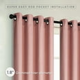 thumbnail image 4 of Mocassi Blackout Grommet Top Curtains - 2 Panel Set - Window Treatment, Thermal Insulated, Room Darkening, Energy Saving Window Drapes for Living Room (Set of 2) - W54" X 95inch, Blush, 4 of 7