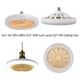 thumbnail image 3 of Ventiladores de techo con iluminación, lámpara de ventilador regulable de 30W, lámpara moderna inteligente E27, luz de ventilador con cabezal para el hogar, dormitorio, sala de estar, 3 of 8