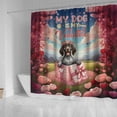 thumbnail image 4 of My Dog Is My Valentine Cute German Shorthaired Pointer in Gift Box Shower Curtain GSP Lover Dog Gift Waterproof Bathroom Bathtub Curtain - 3006, 4 of 5