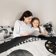 thumbnail image 4 of Manfei Movie Theater Theme 7-Piece Twin Bedding Sets,Cinema Bedding Comforter Set,Gray Filmstrip Sheet Sets For Girl,Microfiber Bedroom Decor Reversible, 4 of 8