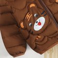 thumbnail image 6 of Aayomet Toddler Coats Bear-Ear Print Hooded Puffer Jacket for Baby Zip-Up Winter Coat (Khaki,4-5 Years), 6 of 7