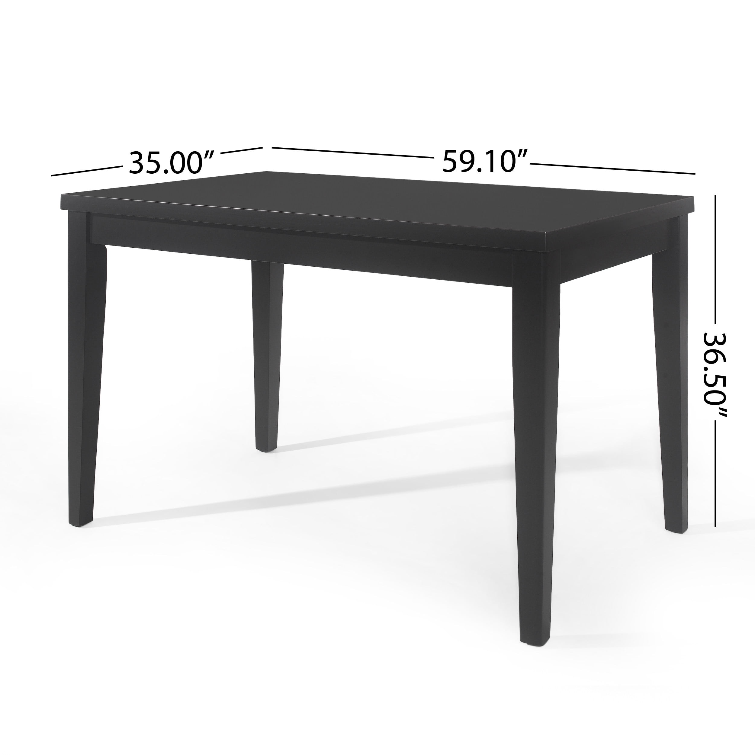 Noble House Woodbine Wood Counter Height Dining Table, Antique Black