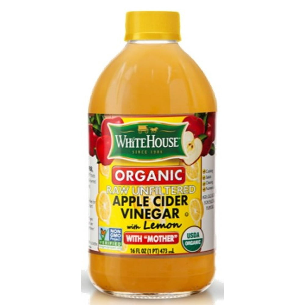 White House Organic Apple Cider Vinegar with Mother LEMON 16oz