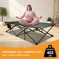 thumbnail image 3 of REDCAMP 39.4" W Extra Large Camping Cot for Adults 500lbs, Oversized Tall Sleeping Cots Heavy Duty, XXL Cots Portable for Outdoor Indoor Office, Dark Grey, 3 of 9