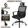 thumbnail image 5 of Giantex Ergonomic Home Office Chair, High Back Desk Chairs w/Adjustable Headrest, Breathable Mesh Soft Computer Chair for Gaming, 5 of 8