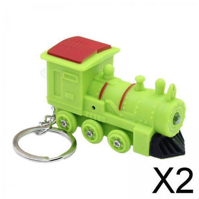Paquete de 2-4 llaveros con colgante de tren LED, llavero de tren LED para 2 piezas