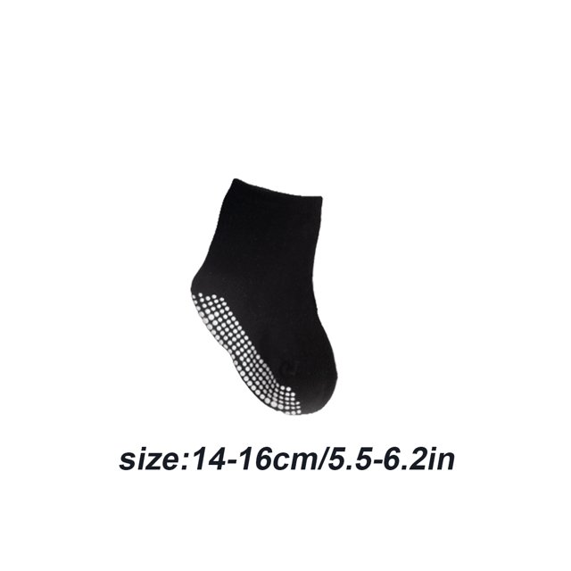 6 Pieces Kids Stockings Socks with Nice Elasticity Comfortable Wearing Simple Style Good Craftsmanship Hose Keep Crawing medium black 14-16