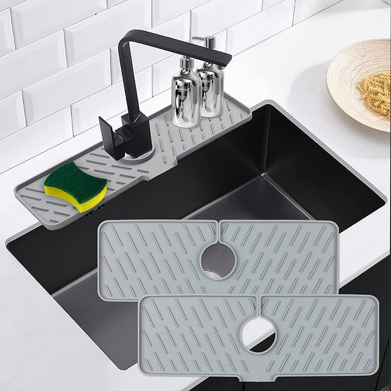 Double-sided Sink Countertop Protector Mat Silicone Faucet Water Catcher Mat