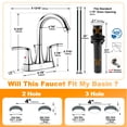 thumbnail image 5 of Sunrinx 4-Inch Bathroom Sink Faucet Chrome 2 Handle Centerset High Arc Swivel Faucet, 5 of 12