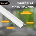thumbnail image 4 of Sliding Door Bottom Track - Replacement Sliding Screen Door Track System - Easy Assembly Sliding Door Hardware & Replacement Tracks - Modern Flat White Vinyl Bottom Tracks - 96 in, 1 Pieces, 4 of 4