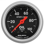 AUTO METER 3321 2IN OIL PRESS, 0-100 PSI, MECH, SPORT-COMP