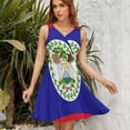 thumbnail image 7 of Flag of Belize Women's Tank Dress V Neck Sleeveless Summer Sundress, 7 of 7