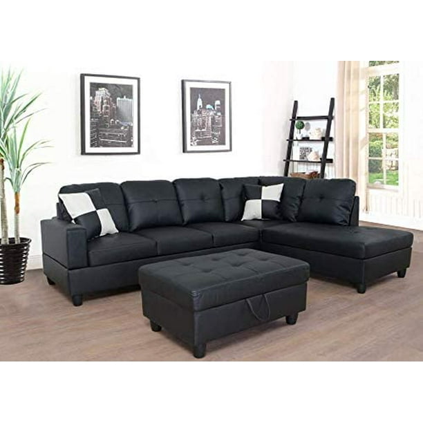 Verxii Home Sectional Sofa Set Right Hand Facing 105 X 76 33 Black Com - Contemporary Plan Modern White Sectional Sofa Of 105 Verxii Home Sectional Sofa Set Right Hand Facing 105 X 76 33 Black Com - Contemporary Plan Modern White Sectional Sofa Of 105