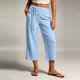thumbnail image 1 of Neewe Pull On Capri Pants for Women Fashion Plain with Pockets Elastic Drawstring Waist Daily Outfits, 1 of 7