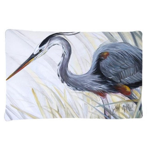 Carolines Treasures  Blue Heron Frog Hunting Fabric Standard Pillowcase
