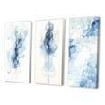 thumbnail image 3 of Designart "Ethereal Bliss Blue Watercolor V" Abstract Painting Wall Art Set Of 3 - Modern Blue Canvas Set For Living Room Decor, 3 of 6