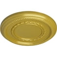thumbnail image 3 of Ekena Millwork 12 5/8"OD x 1 1/8"P Federal Roped Small Ceiling Medallion (Fits Canopies up to 6"), Hand-Painted Rich Gold, 3 of 7