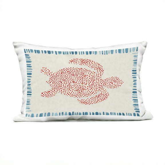 Stupell Industries Dotted Depths Turtle Outdoor Printed Pillow design by Hannah Dawson, 14 x 7 x 20