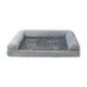 thumbnail image 2 of Cojín cuadrado para perrera para mascotas para todo tipo de clima | Cama de espuma suave para perros y gatos | Tapete gris oscuro de 40 x 50 x 11 cm | Sofá lavable a máquina para perros grandes, 2 of 7