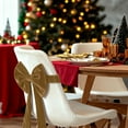 thumbnail image 6 of Fwttom 2 Pcs Large Velvet Bows Chair Cover Decoration - Christmas Bows Decor Party Birthday Decoration Indoor, 6 of 8
