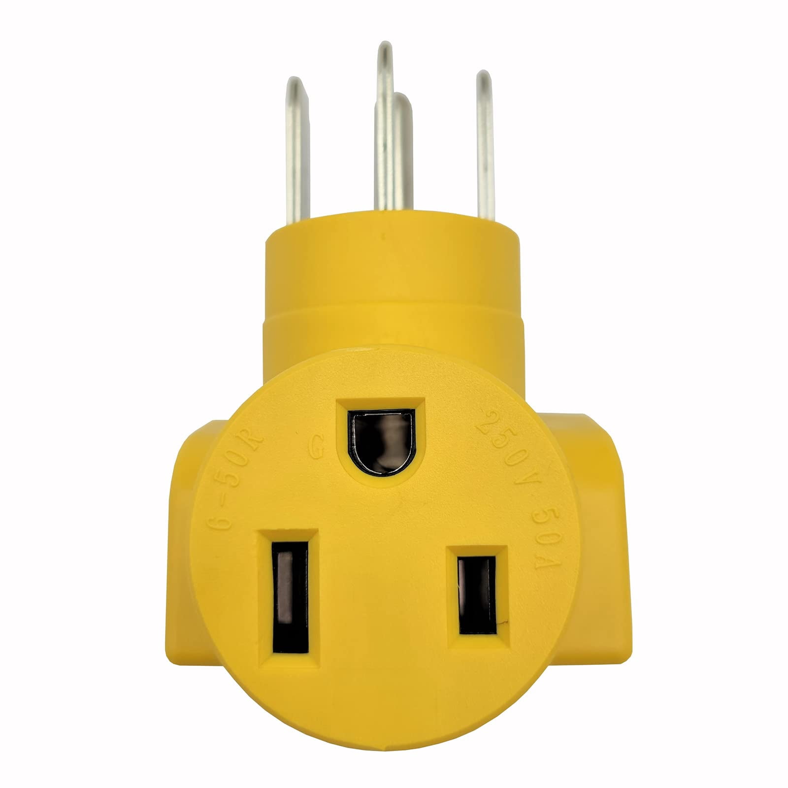 Parkworld 62848 Welder Adapter NEMA 14-50P to 6-50R One Piece Compact Adapter Output 50amp 250Volt