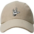 ASL I Love You Sign Language Baseball Cap Adjustable Corduroy Sun Hat