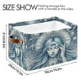thumbnail image 3 of 2 Pack Storage Bins with Handle Fabric Organizer Basket Foldable Box Woman with Third Eye and Planet 14.2x10.2x8.3, 3 of 8