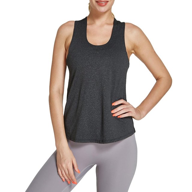 Tops sin mangas con cuello en U, cuello en U, para correr, entrenamiento, yoga, camisetas deportivas sin mangas, un top circular perfecto para mujer (rojo, S)