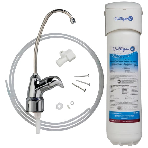 Culligan EZ-Change Under-Sink Drinking Water Filtration System US-EZ-4 - Level 4 Filter — Residential Use, Standard Application