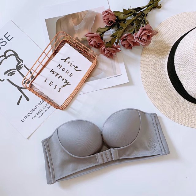 Nuevo Estilo Niñas Sexy Invisible Antideslizante Sin Anillos De Acero Pequeños Pechos Mirada Grande Cómodo Frontal Hebilla Tirantes Recogido Sujetador Ropa Interiorpangjing