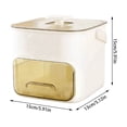 thumbnail image 3 of 48 Cube Ice Maker with Easy Press Lid, Double-Layer Storage Box , Double-Layer Design with Storage Box, Tongs Included for DIY Drinks, 3 of 4