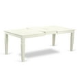 thumbnail image 4 of East West Furniture Logan 9-piece Wood Dining Table and Chairs in Linen White, 4 of 5