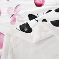 thumbnail image 4 of Erosebridal Ribbon Bowknot Fleece Blanket, Black Butterfly Sherpa Throw, Floral Decor, 4 of 6
