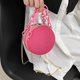 thumbnail image 5 of Bolso de baloncesto con cadena, Bolsas de mano de terciopelo a la moda para adolescentes y niñas (rosa roja), 5 of 8