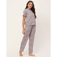 thumbnail image 3 of Moomaya Sleepwear, Printed Cotton Night Suits, 2 Pcs Kurta & Pajama Set For Womens Pjs, 3 of 9