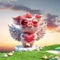thumbnail image 2 of 1Pcs Valentine's Day Yard Signs with Stakes Pink Love Heart-Shaped Angel Pig Sign for Indoor Outdoor Valentine's Day Home Lawn Decorations Wedding Anniversary Ornaments Party Supplies, 2 of 7