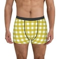 thumbnail image 1 of Fotbe Yellow Checkboard Calzoncillos Tipo Boxer con Bolsa de Soporte Total para Hombre, X-Temp Fresco, Transpirable y de Secado Rápido-XX-Large, 1 of 5