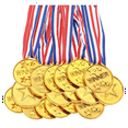 thumbnail image 1 of 30 Pack Gold Plastic Winner Medals Award Medals for Kids - Perfect for Sports, Competition and Party Favors, 1 of 6