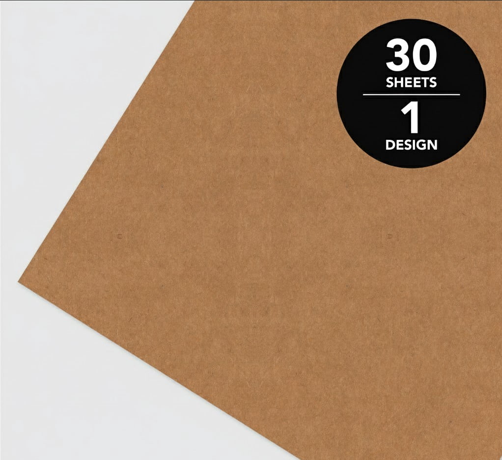 Roobee by Mara-mi Brown Kraft Cardstock, 12"x12", 200 GSM, 30 Sheets for Crafts and Scrapbooking