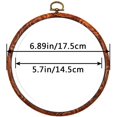 thumbnail image 3 of 3 Pieces 6 inch Round Embroidery Hoops Bulk Imitated Wood Circle Cross Stitch Hoop Ring, 3 of 5