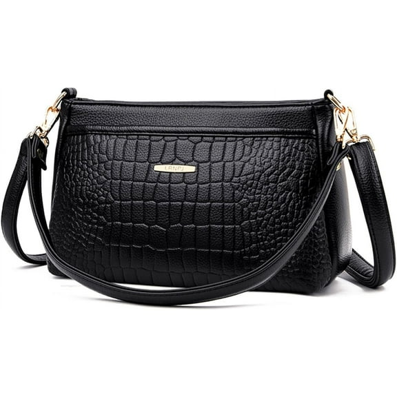 Women's Handbag Crocodile pattern PU Leather Vintage Shoulder Bags Hobo Wallet Crossbody Bag