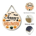 thumbnail image 6 of YgkuHd Halloween Welcome Door Sign 12In Wooden Hanging Decor for Wall Front Door and Window Indoor Outdoor Halloween Decoration White,White-11.8in, 6 of 6