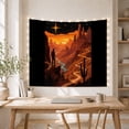 thumbnail image 5 of Hiker Above a Turquoise Canyon River, Adventurous Vintage for Outdoor Enthusiasts, Wilderness Travel Decor, Graduation Gift, Tapestry Wall Hanging for Bedroom and Study Room, 5 of 7