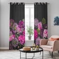 thumbnail image 6 of Kitchen Curtains 84 Inch Length 2 Panels, Watercolor Floral Grommets Window Treatment Curtain, Spring Purple Dandelion Lily Leaves Plants Thermal Curtains Drapes for Living Room/Bathroom, 6 of 9